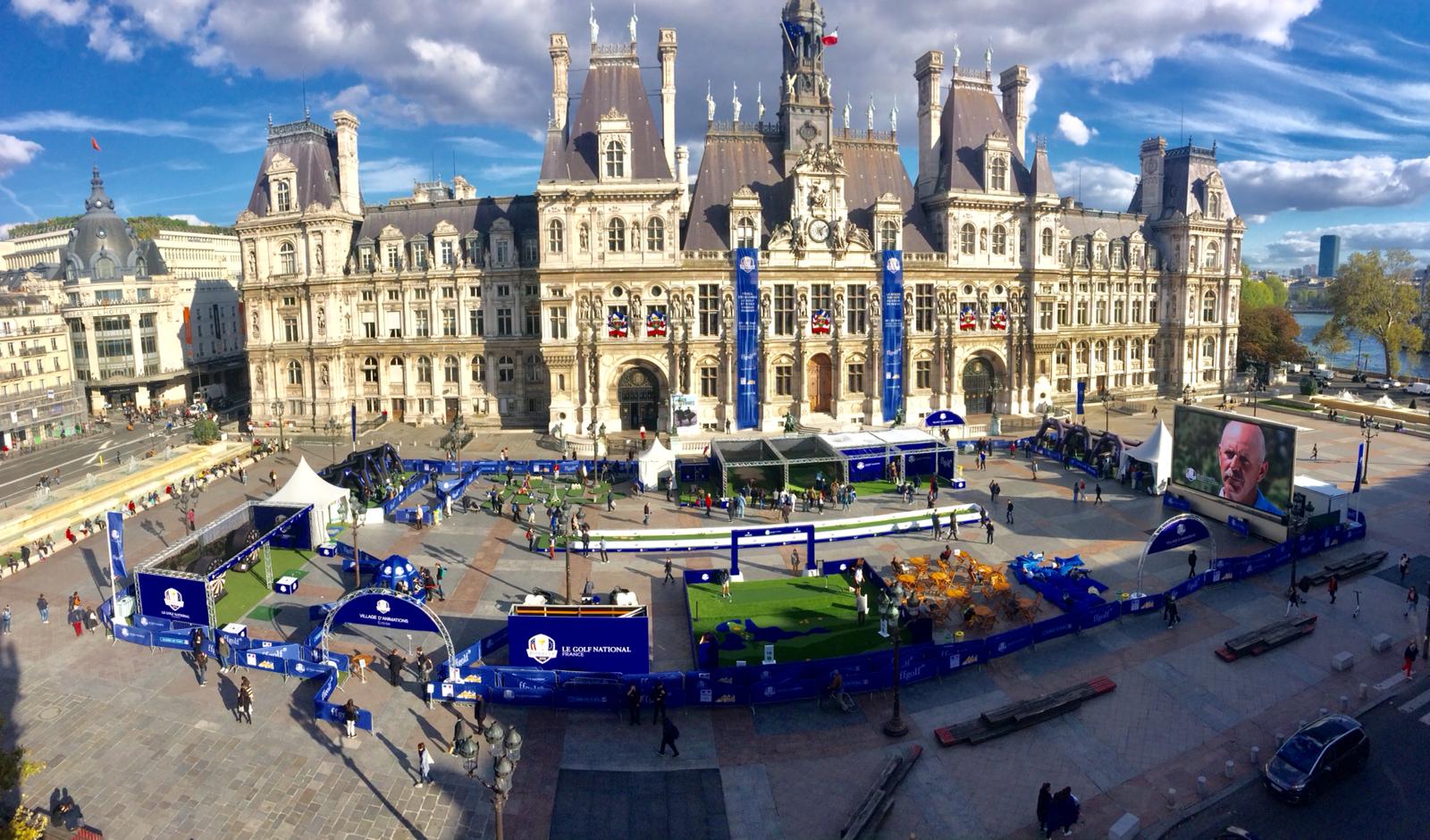 Ryder Cup FanZone Paris Stage Connections Stage Hire Lighting Hire
